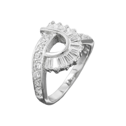 Ring, Many Zirconia Crystals, Silver 925