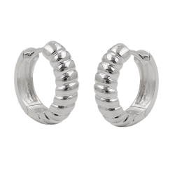Hinged hoop earrings 15x4mm, silver 925