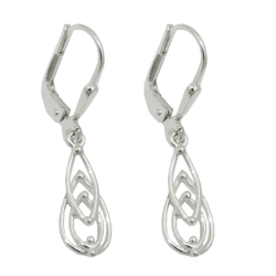 leverback earrings, silver 925