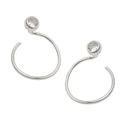 ear cuffs spiral zirconia silver 925