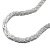 necklace 4mm square byzantine chain shiny silver 925 70cm - 137001-70