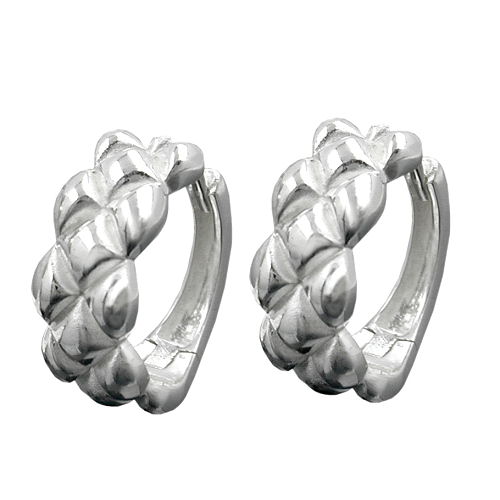 hoop earrings matt/polished silver 925 