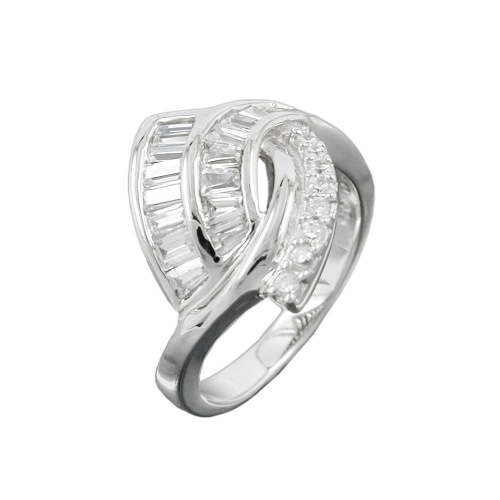 ring, many zirconia crystals, silver 925