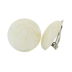 Clip-on earrings white