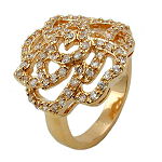 Rings zirconias white Gold-plated