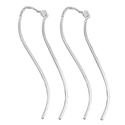 Chain Earrings, Silver 925