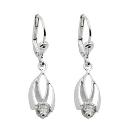 Leverback earrings zirconia Silver 925