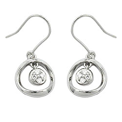 Hook earrings zirconia Silver 925