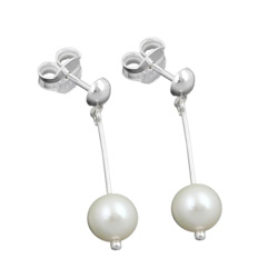 Studs with Pearls and Beads, Silver 925
