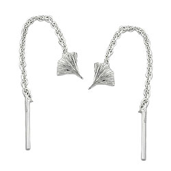 Chain Earrings, Silver 925