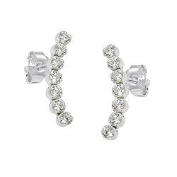 Studs with Zirconia, Silver 925