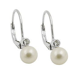 Leverback earrings with pearls Silver 925