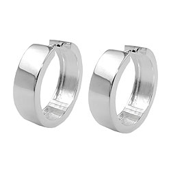 Hoop earrings without stone Silver 925