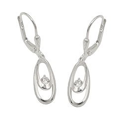 Leverback earrings other stones Silver 925
