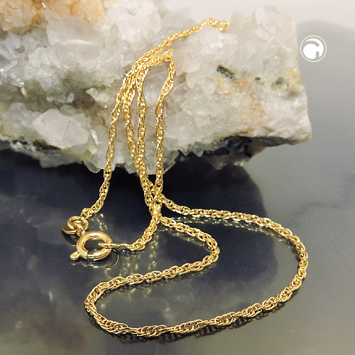 chain 38cm, anchor twisted, 9K GOLD